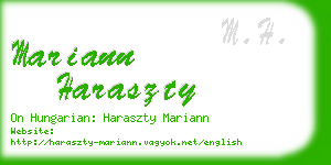 mariann haraszty business card